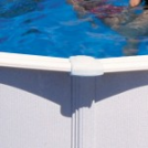 Vnitřní folie tloušťky 0,4 mm Uchycení fólie přehnutím přes stěnu bazénu a zajištěním