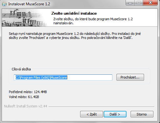 Instalátor vám doporučí, abyste před spuštěním programu zavřeli všechny ostatní programy. Po zavření všech ostatních programů klepněte na Další, chcete-li pokračovat.