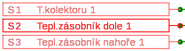 Funkční datové objekty / Všeobecné informace Seřízení objektů na výkrese Díky této funkci můžete upravovat polohu objektů na výkrese podle určitých kritérií. Příklad: Zarovnat doleva 3 vstupy 1.