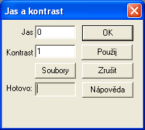 122 ZODOP 51.1 Jas K obrázku se přičte konstanta q. Nová hodnota 1 sloţky palety k Cn k C q, kde je hodnota parametru Kontrast, C je hodnota sloţky v původní paletě.