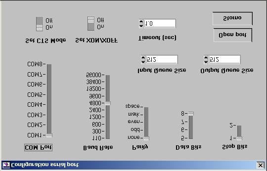 Uživatelská příručka programu JulaboChiller 79 Obrázek A.2: Panel nastavení parametrů sériového portu Vlastní ovládání Toto okno obsahuje veškeré základní ovládací prvky přístroje i monitoru teploty.