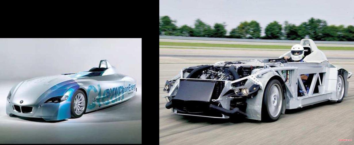 poháněných vodíkem. Na rozdíl od ostatních prototypů BMW může jezdit pouze na vodík.