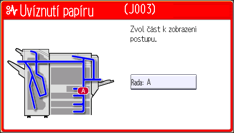 Odstraňování uvízlého papíru K odstranění uvízlého papíru můžete také použít postup uvedený na obrazovce [Zkontrolovat stav].