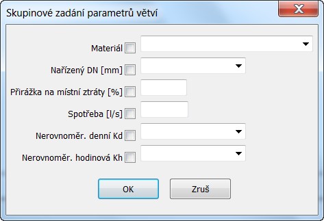 Denní nerovnoměr.: Součinitel Kd lze zadat číselně, nebo výběrem ze seznamu. Hodinová nerovnoměr.