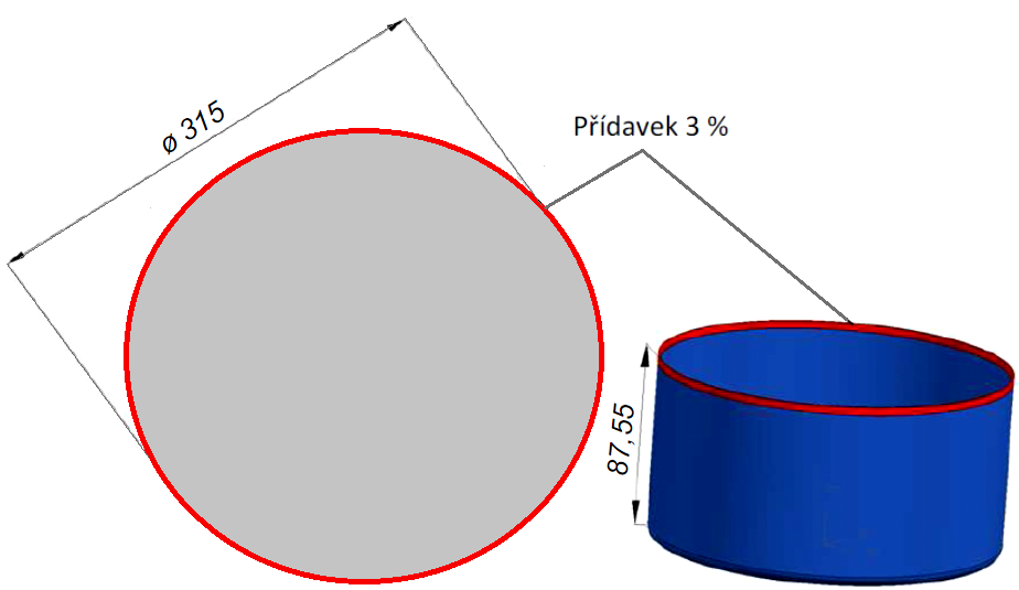 Určení grafickým způsobem dle obr. 15 Grafické řešení je uvedeno v příloze č.