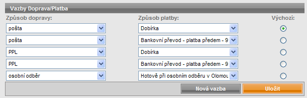 90 / 207 Zadání nového způsobu platby probíhá kliknutím na tlačítko Nový způsob platby. Kliknutím se načte prázdný formulář, kde stačí jen vyplnit data a nakonec vše uloţit kliknete a tlačítko Uloţit.