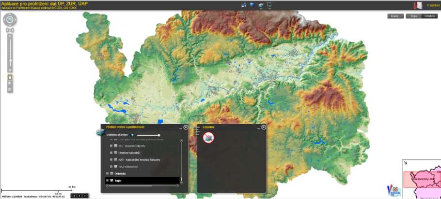 Spuštění prohlížečky http://arcgis.