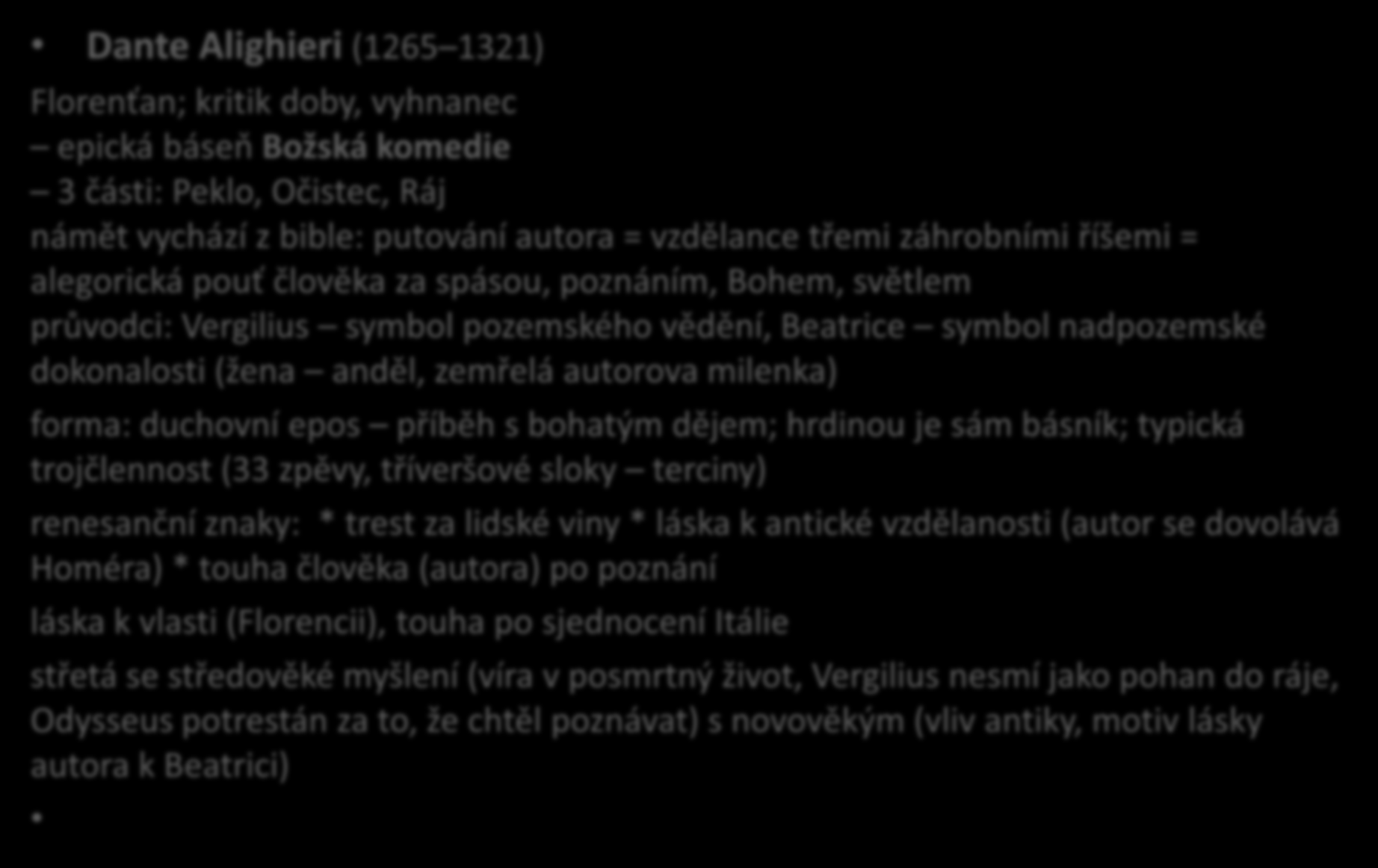 Itálie kolébka renesance už na přelomu 13. a 14. st.