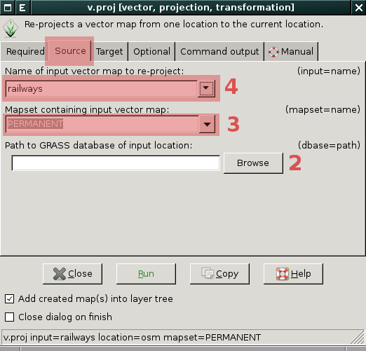 Transformace dat do cílové lokace Transformovat rastrová data umožňuje modul r.