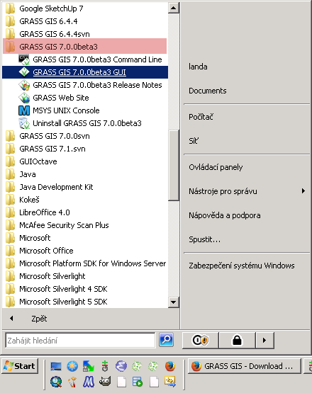 2.2 Úvod do systému GRASS Po instalaci (viz návod pro GNU/Linux a MS Windows) systému GRASS je potřeba opatřit geodata ve struktuře, kterou systém vyžaduje (viz koncept lokací a mapsetů).