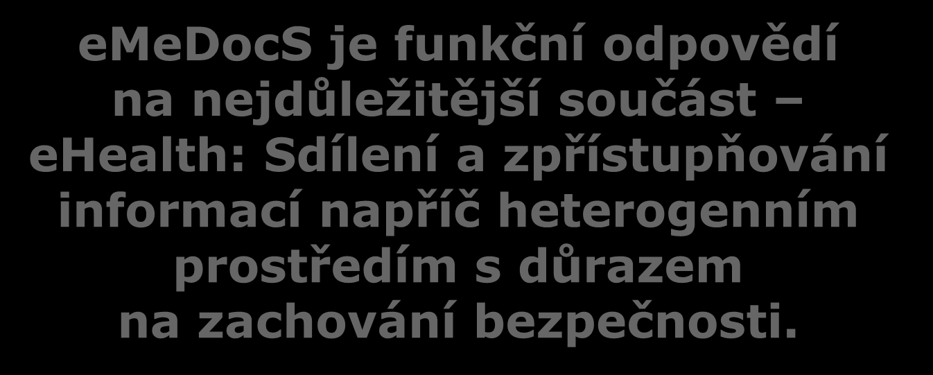 Emergency Card se sanitními vozidly Zdravotnické záchranné služby kraje Vysočina emedocs je funkční odpovědí na