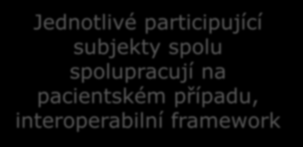 CHYTRÉ regionální zdravotnictví JE: KOMUNIKUJÍCÍ Jednotlivé participující subjekty spolu