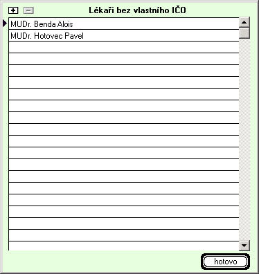 9. Položku lékař (viz situace s více lékaři v jedné firmě Odběratele) je možné plnit výběrem z nabídky Ti, kdo mají za partnery (odběratele) firmy s více lékaři nyní nemusí zapisovat jméno lékaře