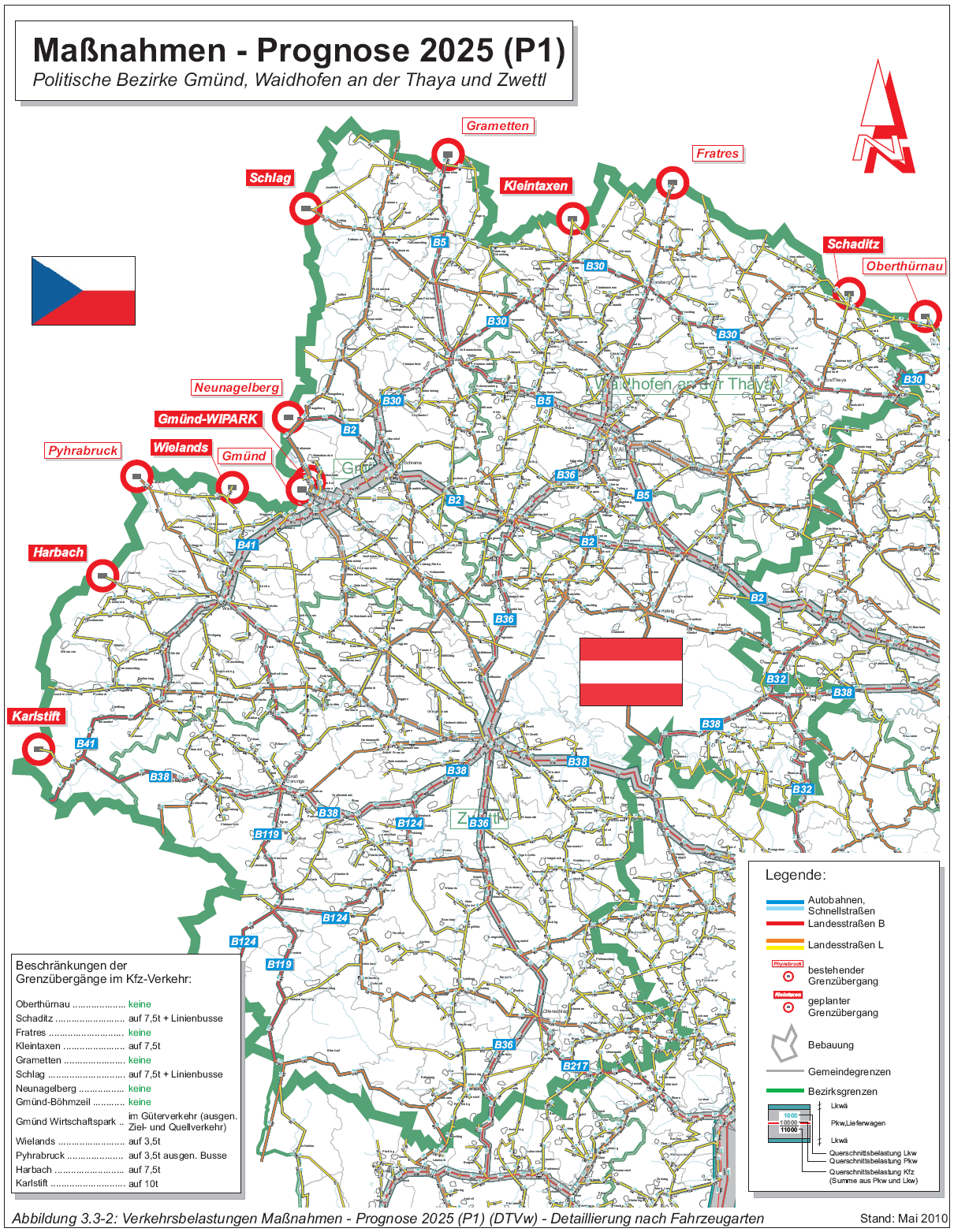 Verkehrsprognose Waldviertel Südböhmen Vvysočina 2025 Abbildung 3.