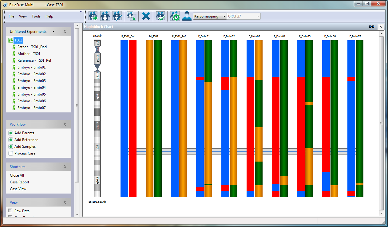 2.4.5 Karyomapování Karyomapování je technika využívající SNP arrays pro genetické analýzy s vysokým rozlišením a je další technikou, která umožňuje analyzovat všechny chromozomy.