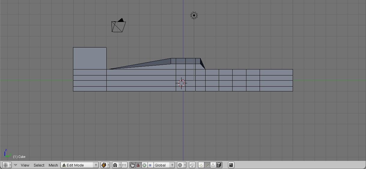 Za pomocí extrude, rozdělování a grab může vzniknout podobný koncept letadla jako na obrázcích níže. Tento koncept se dále dá tvarovat.