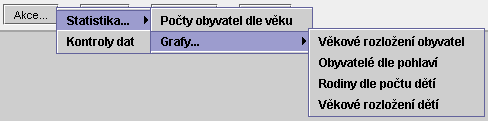 Detail Filtr Akce... 21 - detail (karta) obyvatele - zobrazení vstupního filtru Tisk... - tiskové sestavy viz kap. Tisk Historie... - historie Aktualizace Data.