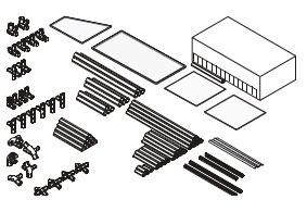 Part Code = číslo dílu; LTF (Front) = čelní díl+; LTB + M (Back + Midle) = zadní a střední díl; LTM (Middle) = střední díl; Description = popis Připravte si součásti pro montáž Odstraňte všechno z