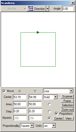 14. Stiskem ikony Scanning vyvolejte okno pro měření. Vyberte mód SemicontactTopo. Dále v menu Settings vyberte registrované signály: Height, Mag a Phase.
