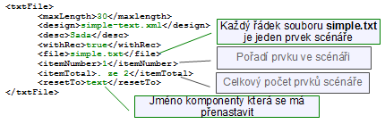 Resetování komponent Některých výsledků při návrhu oken nelze dosáhnout jen pomocí XML souboru Pro tyto účely je navrhnut systém resetů komponent - co a jak se má resetovat obdrží Klient od Serveru