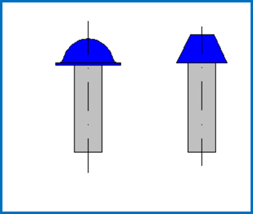 Druhy nýtů 1- nýt se zápustnou hlavou ( při potřebě mít lícní plochu rovnou) 2- nýt s čočkovou hlavou ( vyšší pevnost než u zápustné hlavy) 1 2 3 3- nýt s půlkulovou