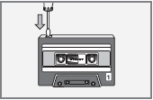 REŽIM PŘEHRÁVÁNÍ KAZET Výběr TAPE (přehrávání kazet) jako vstupní zdroj 1. Pomocí tlačítka TAPE na hi-fi soustavě či FUNCTION na dálkovém ovladači zvolte TAPE jako vstupní zdroj.