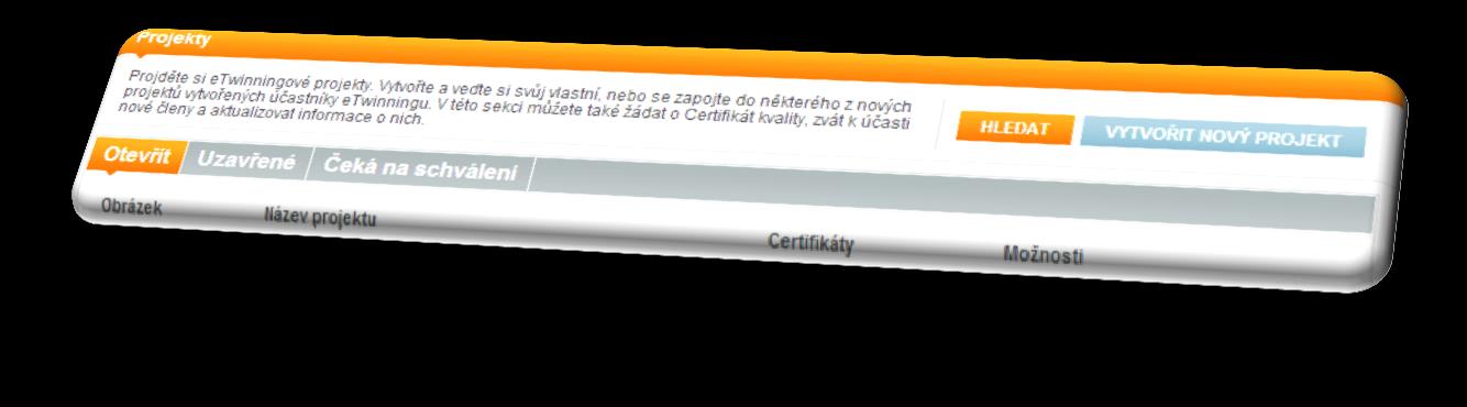 4. Projekty V sekci Projekty máte přehled o všech Vašich projektech, ať už probíhajících, nebo uzavřených. Jak projekt zaregistrovat?