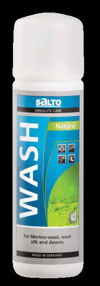 WASH Prací prostředky se silou nano technologií Salto WASH Textile + Active Dry Funkční prací prostředek s HYGIENE EFFECT pro efektivní hygienické praní při nízkých teplotách i ručním praní.