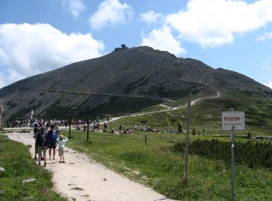 Bod AGS Sněžka Nejvyšší bod ČR ( 1602,02 m ).