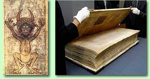 Kodex gigas Podlažická ( Ďáblova ) bible podle pověsti byl sepsán jediným hříšným mnichem za jednu noc. Pochází ze 13. století z benediktýnského kláštera v Podlažicích.