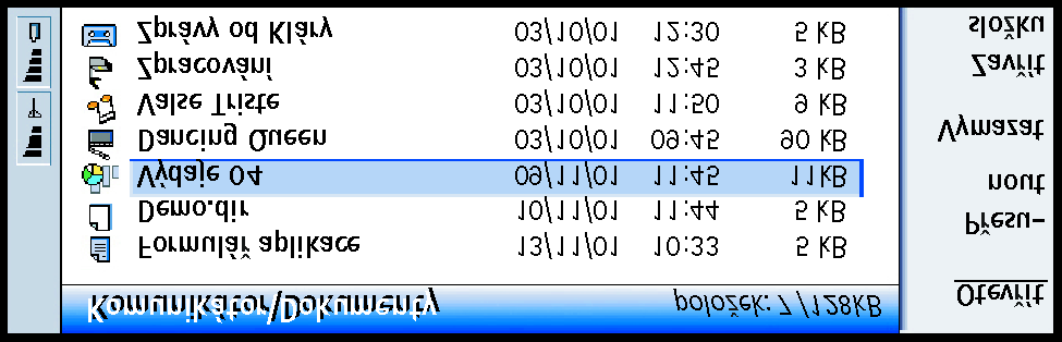 211 Kanceláø Obrázek 84 2 Pro zobrazení libovolného podadresáøe jej zvolte a stisknìte Otevøít. 3 Pro zobrazení nadøazené slo¾ky stisknìte Esc.