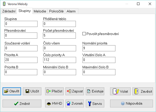 3) Nastavení domácího telefonu (Verona Melody Audio/Video) Obr. 22: Nastavení domácího telefonu - volání #1 Obr.