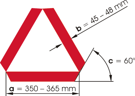 1.18 Stroje, jejichž nejvyšší konstrukční rychlost nepřevyšuje 40 km.h -1 (tzv. pomalá vozidla ), musí být při provozu na pozemních komunikacích na zádi opatřeny deskami zadního značení.