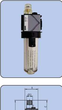 Olejnička typ 483 Olejničky se používají k dávkovanému obohacení tlakového vzduchu jemně rozstřikovanou olejovou mlhou.