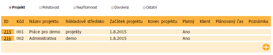 nastavení aplikace přihlášení do aplikace zadávání docházky schvalování zadávání výdajů statistika nastavení aplikace KROK 7 Zadání projektu aplikace umožňuje zadat neomezený počet projektů, na které