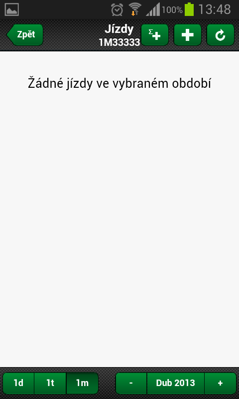 NOVINKA NOVÁ VERZE APLIKACE WD MOBILE Podpora off-line vozidel V aplikace lze nově zadávat u vozidel bez on-line jednotky jednotlivé jízdy nebo souhrnná data za celý měsíc.