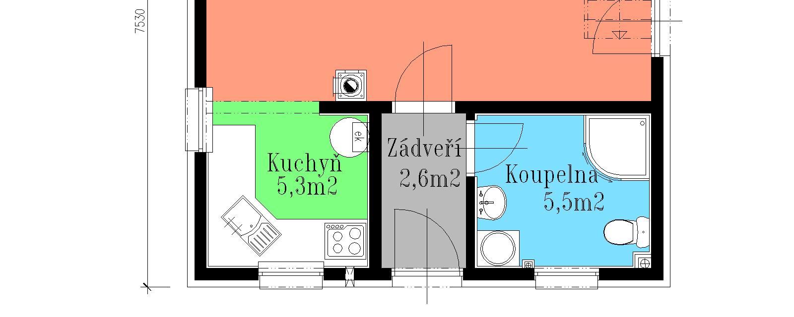 RD 5 PO ET OSOB 2-4 OBYTNÉ MÍSTNOSTI 3+1 ZASTAV NÁ PLOCHA 51,4m² 334,3m³ U ITNÁ PLOCHA 80,9m² 6,83x7,53m Dům ekonomické kategorie, nenáročná a rychlá výstavba,