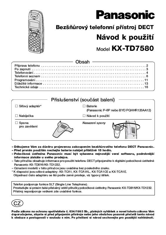 Zjistíte si odpovědi na všechny vaše otázky, týkající se v uživatelské příručce (informace, specifikace,