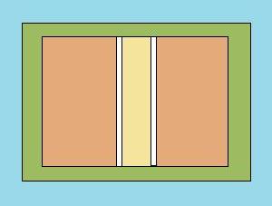 Vyhotovení tuhých desek + = a b c a) potah b) lepenkové přířezy a hřbetník c) naložené lepenkové
