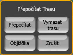 6.1.8.2 Ptát se Aplikace MioMap od vás může při každém odklonění od plánované trasy žádat rozhodnutí, jak se zachovat.