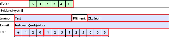 Výběr z rozsáhlých číselníků Pro výběr hodnoty z rozsáhlých číselníků je ve formuláři použito tlačítka a následného zobrazení dialogového okna pro vyhledání požadované hodnoty.