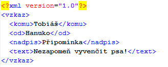 3 XML 3.1 Obecně XML rozšiřitelný značkovací jazyk je jedním z nejdůležitějších standardů pro výměnu strukturovaných dat. XML popisuje data nezávisle na platformě ve formě čitelné i lidem.