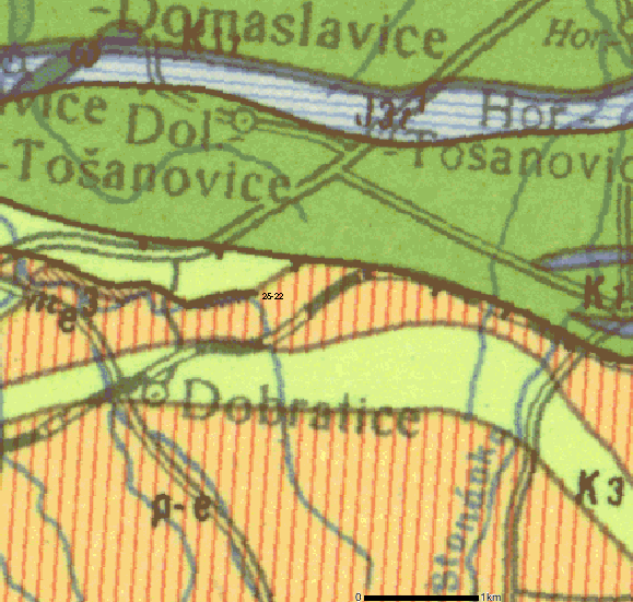 Obrázek č. 7a: Geologická mapa - http://www.geology.cz/extranet/geodata/mapserver Obrázek č.