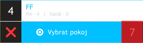 Obrázek č. 19: Zakázaný rozvrh 6. Popis činnosti výběru pokojů Výběr aktuálního pokoje nijak neovlivní data serveru.