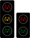 S 4a S 4b S 4c S 5 S 6 S 7 Signál žlutého světla ve tvaru chodce Signál žlutého světla ve tvaru cyklisty Signál žlutého světla ve tvaru chodce a cyklisty Signály Signál žlutého světla ve tvaru