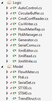 Z bloku Control jsou pak data vně jádra poskytována pomocí událostí, na které se můžou pověsit posluchači, což umožňuje napojení na grafické