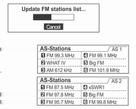 188 Rádio Používání tlačítek předvoleb Uložení tlačítka předvolby stanice u rádia) Max. number of favourites pages (Nejvyšší počet stránek oblíbených).