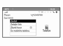 70 Telefon Seznamy volání Stiskněte tlačítko O a potom zvolte v nabídce položku Seznamy hovorů. Zobrazí se nabídka Seznamy hovorů. Vyberte požadovaný seznam hovorů.