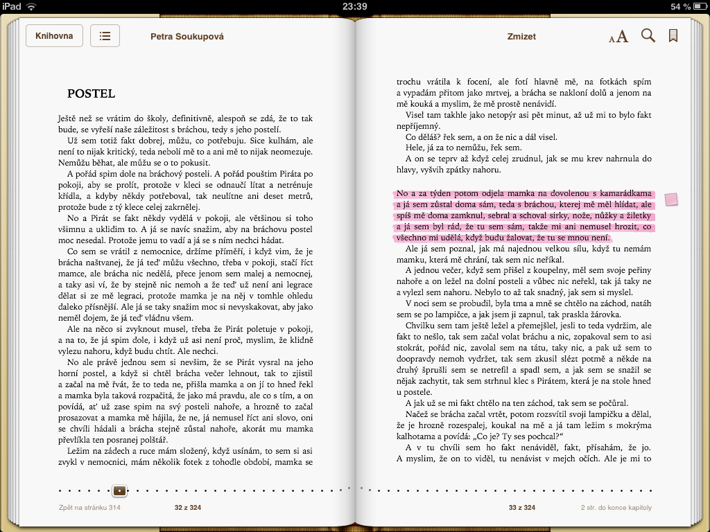 3. Zpracování vyhledaných informací + formulace vlastního názoru na knihu 10 Hledání klíčových slov charakterizujících autorův pohled na svět ipad aplikace Explain Everything (viz Příloha č.1) 4.