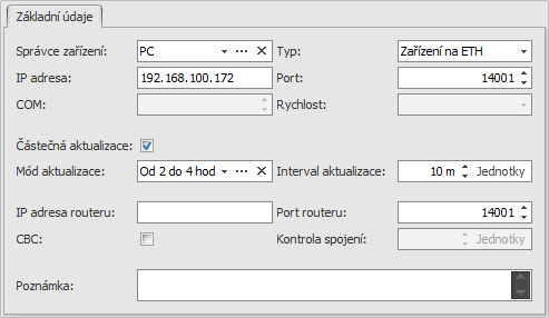 EFG CZ spol. s r.o. helpdesk@aktion.cz www.aktion.cz a) Klikněte na tlačítko Nový. b) Tlačítkem vyberte v předchozím kroku vytvořeného Správce zařízení (zde PC).